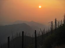 Extensive wildfires have been common in the Klamath region Smoke shown after extensive wildfire in Klamath region